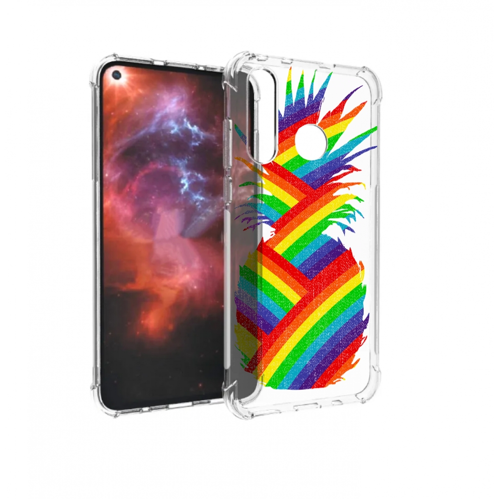 

Чехол бампер MyPads радужный ананас для Huawei Nova 4 противоуда, Прозрачный, Tocco