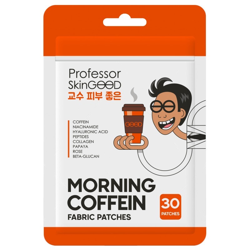 фото Professor skingood тканевые патчи с кофеином morning coffein fabric patches 30шт