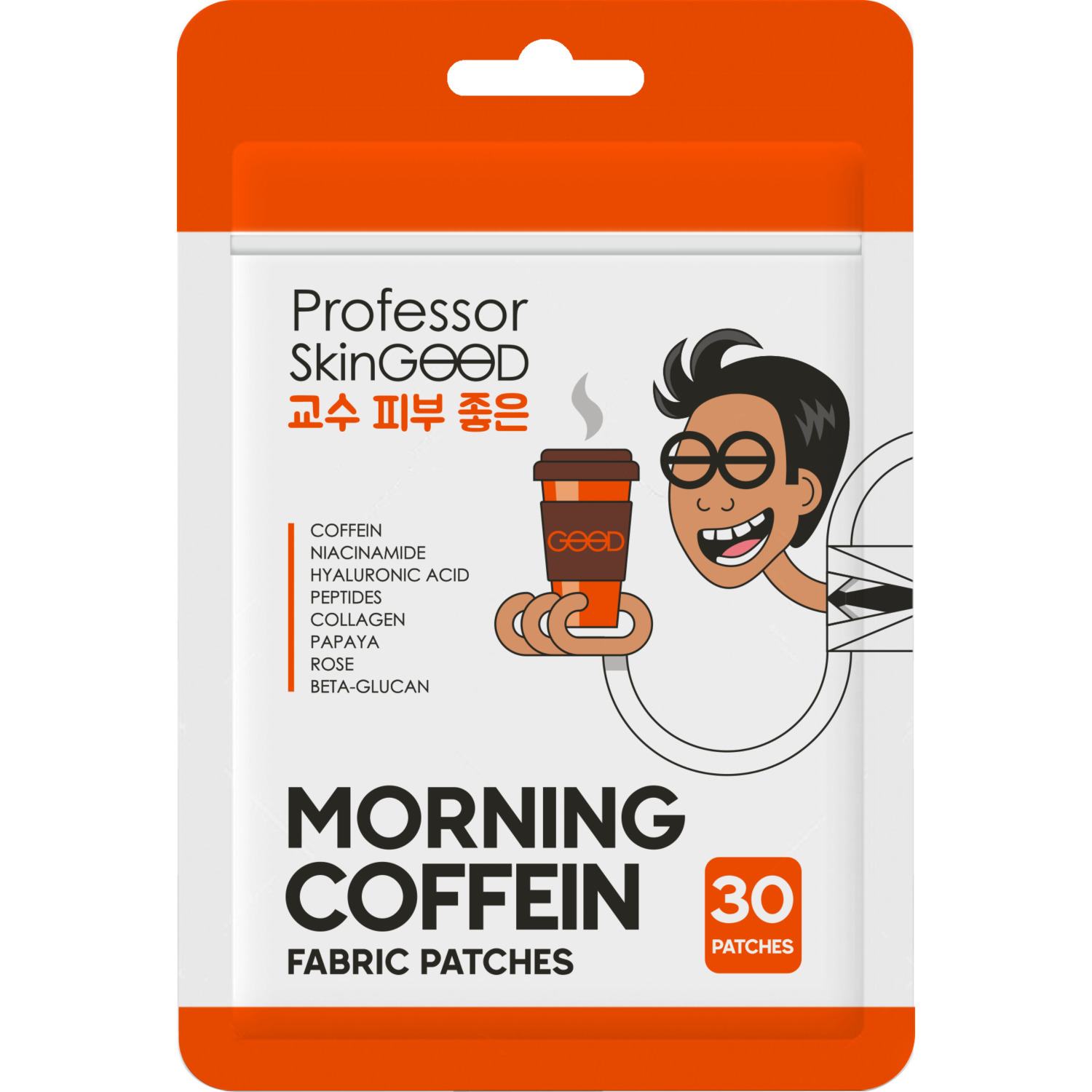 Professor SkinGOOD Тканевые патчи с кофеином Morning Coffein Fabric Patches 30шт