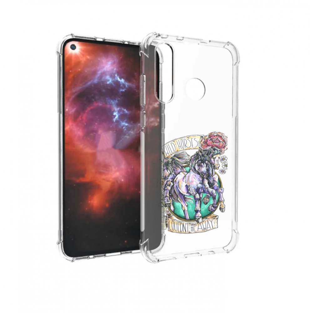 

Чехол бампер MyPads рисунок коней в цветах для Huawei Nova 4 про, Прозрачный, Tocco