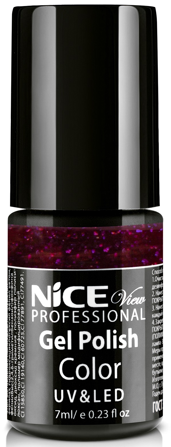 

Гель-лак для ногтей Nice View UV & LED 95GL темно-бордовый шиммер 7 мл