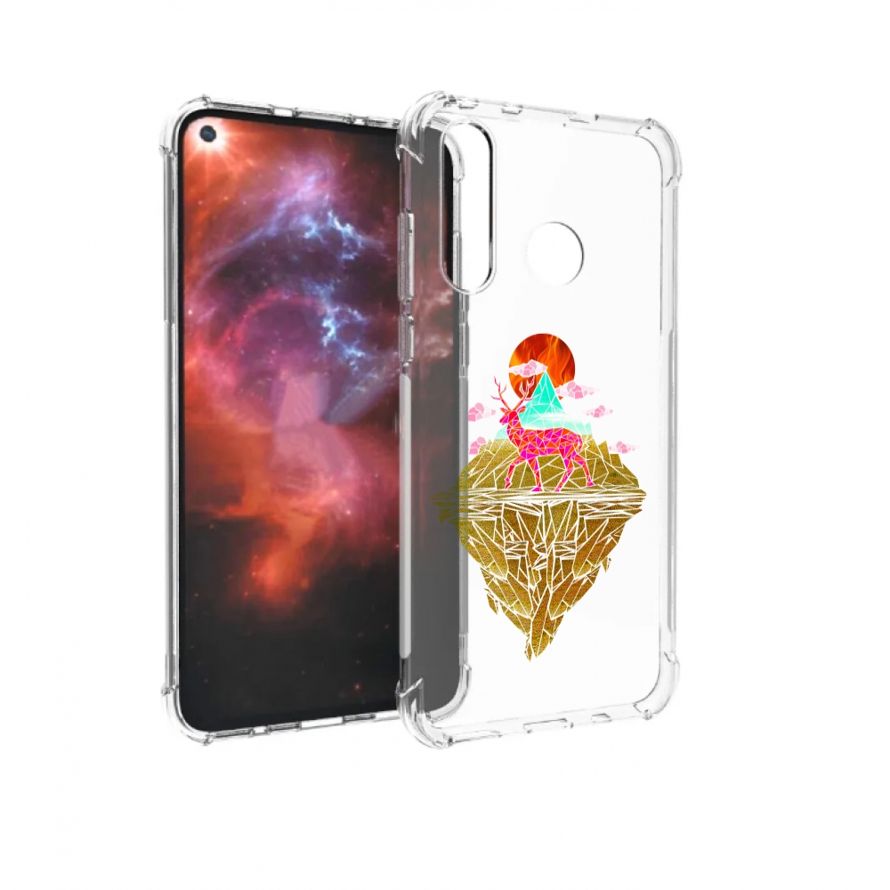 

Чехол бампер MyPads розовый олень абстракция для Huawei Nova 4 п, Прозрачный, Tocco