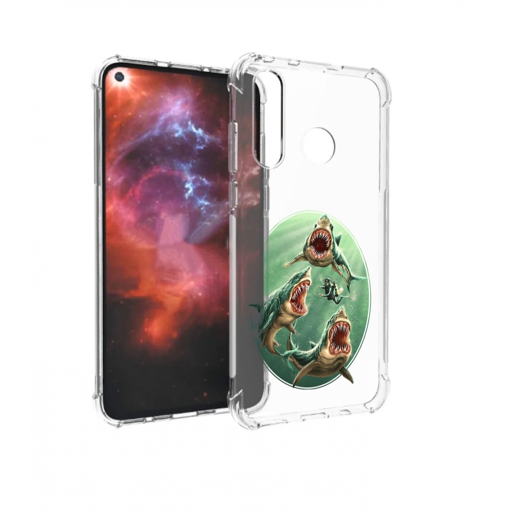 

Чехол бампер MyPads синяя бездна для Huawei Nova 4 противоударный, Прозрачный, Tocco