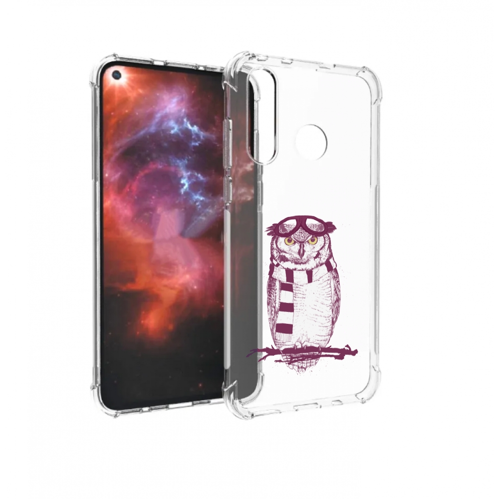

Чехол бампер MyPads сова-летчик для Huawei Nova 4 противоударный, Прозрачный, Tocco
