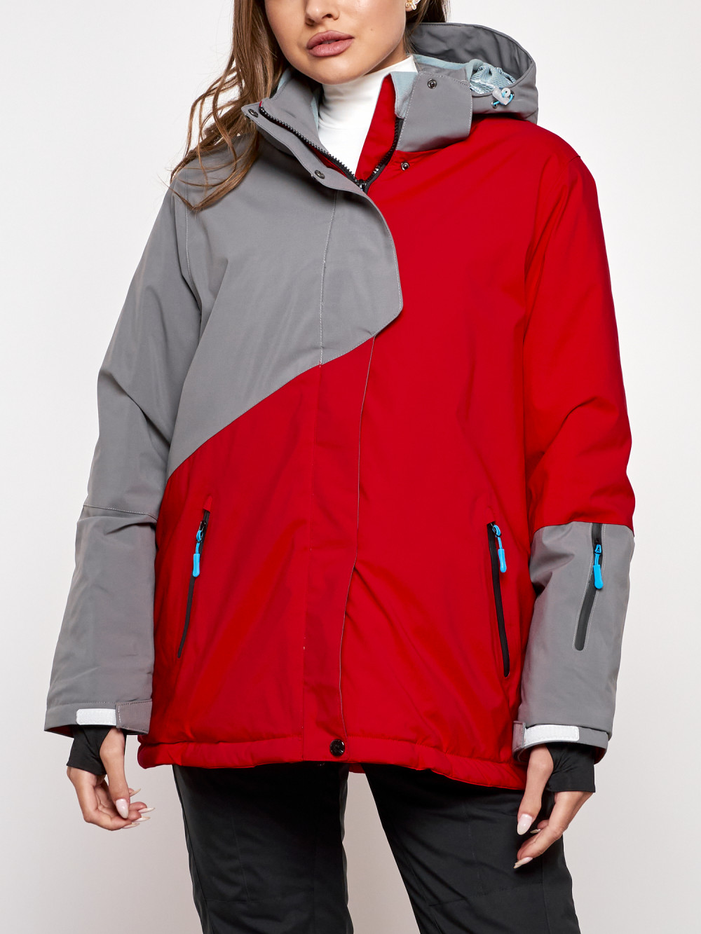 Горнолыжная куртка женская зимняя большого размера Chunmai AD2278Kr, 52