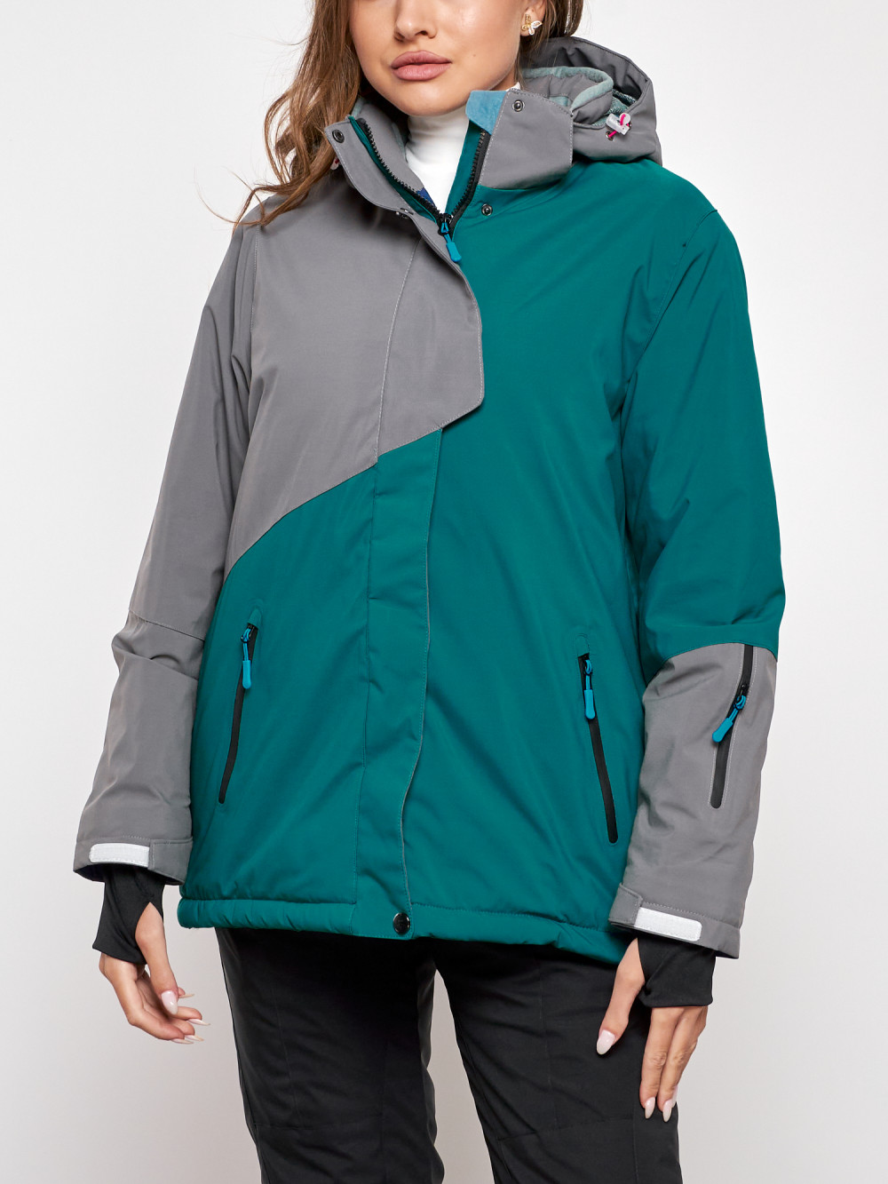 Горнолыжная куртка женская зимняя большого размера Chunmai AD2278TZ, 52