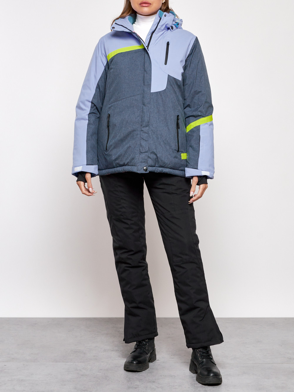 Горнолыжная куртка женская зимняя большого размера Chunmai AD2282-1F, 52