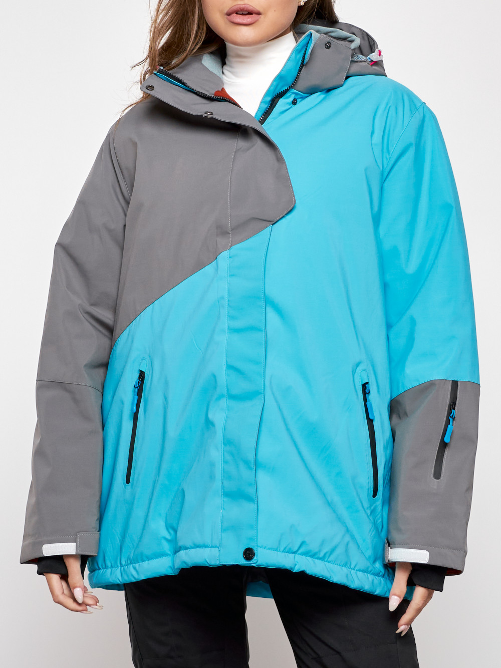 Горнолыжная куртка женская зимняя большого размера Chunmai AD2278Gl, 54
