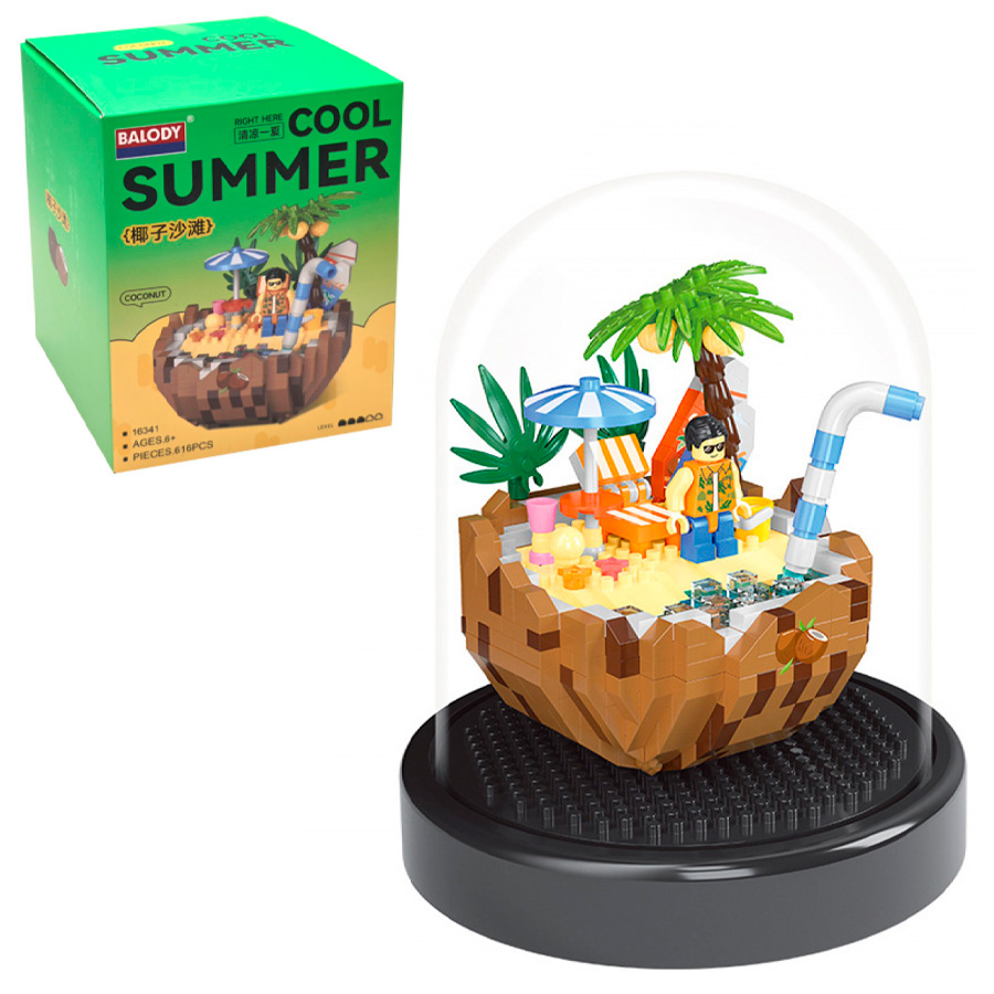 

Конструктор Balody 16341 Летний коктейль Кокосовый пляж Cool Summer 616 дет