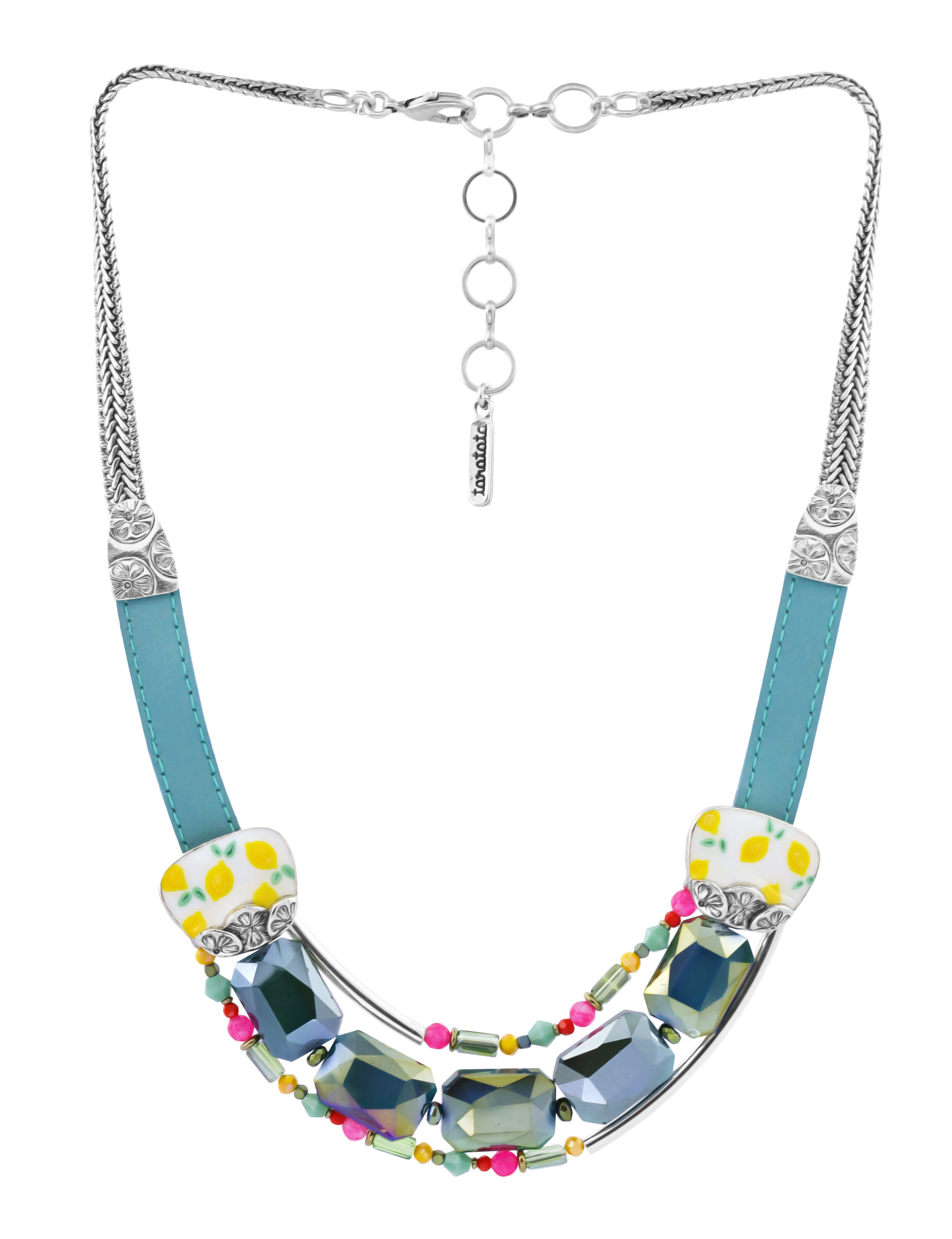 

Колье TARATATA, Lemon, серебристое с цветной эмалью и кристаллами, TT-E19-05114-10M, TT-E19-05114-10M