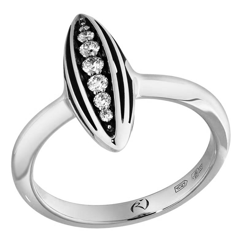 Кольцо из белого золота с бриллиантом р. 16 Ringo ZK-7931-W