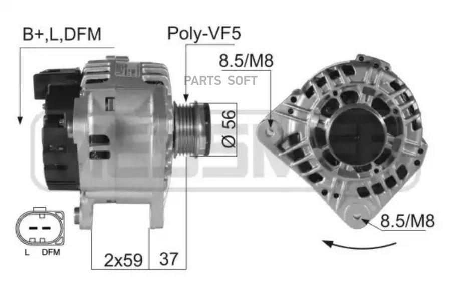 

ERA Генератор 14V 120A 1.9TDI AUDI VW ERA 210007