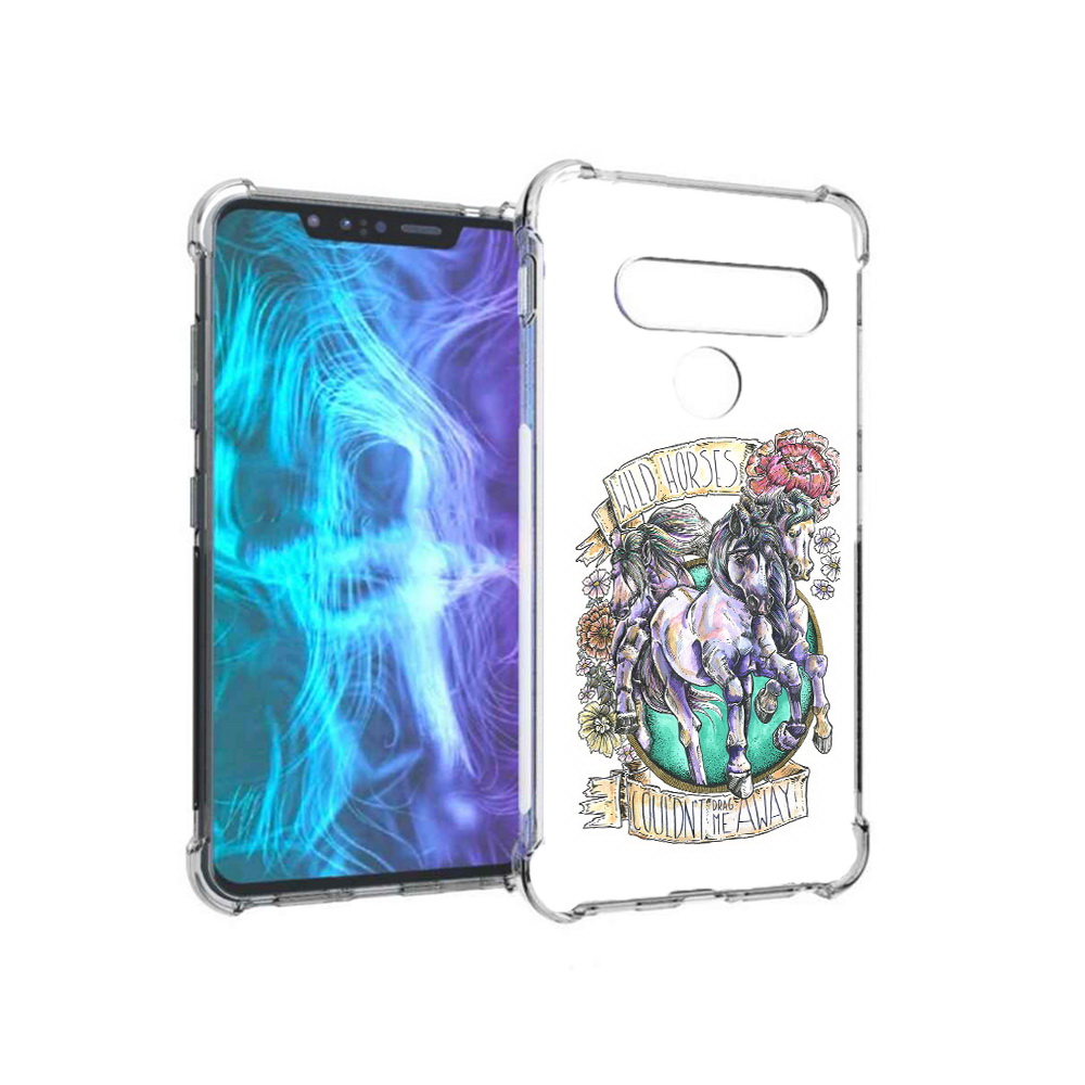 

Чехол MyPads Tocco для LG G8 рисунок коней в цветах (PT135945.77.582), Tocco