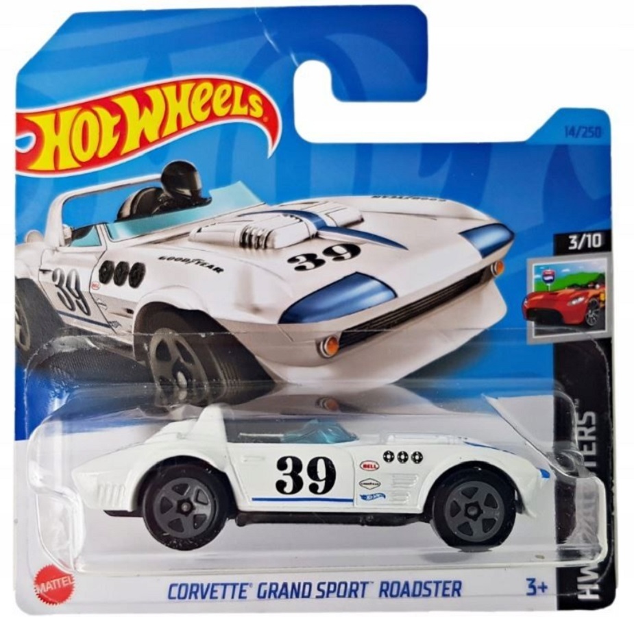 

Машинка базовой коллекции Hot Wheels CORVETTE GRAND SPORT ROADSTER белая 5785 HKK09, Белый, 5785