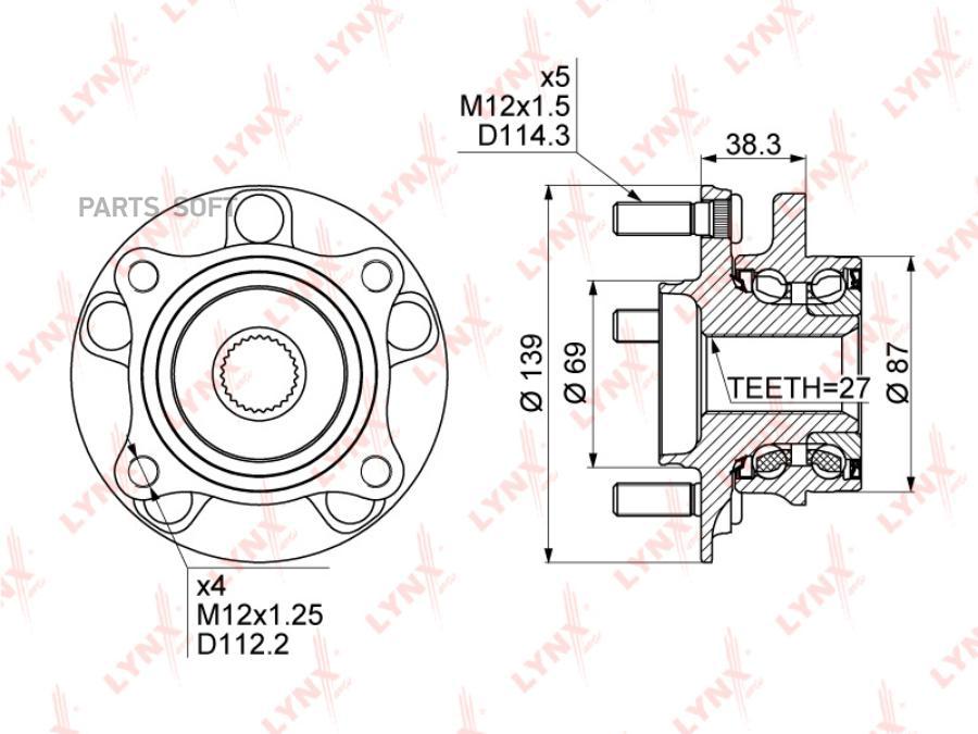 

Ступица передняя в сборе MITSUBISHI Chariot Grandis 3.0 97-03 / Diamante 2.5-3.0 94-05