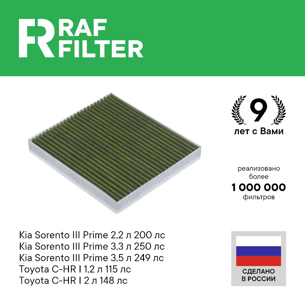 

Фильтр салона RAF Filter RF004KIXY Kia Sorento 3 Prime, Toyota C-HR 1