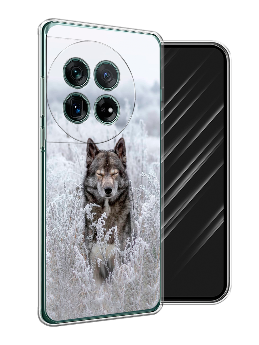 

Чехол Awog на OnePlus 12 "Волк в поле", Белый;черный, 154450-1