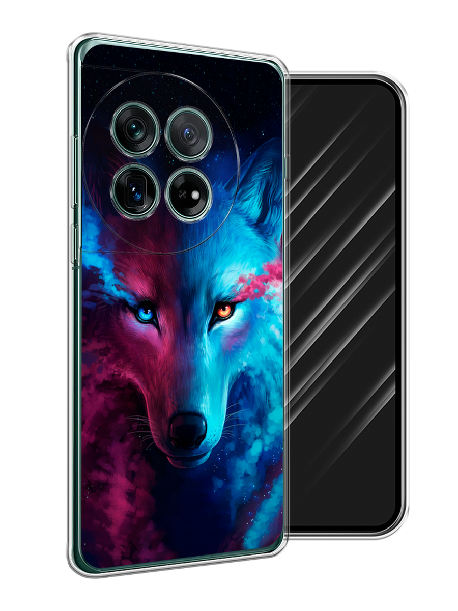 

Чехол Awog на OnePlus 12 "Волшебный волк", Голубой;розовый, 154450-1