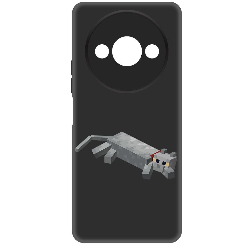 

Чехол-накладка Krutoff Soft Case Minecraft-Кошка для Xiaomi Redmi A3 черный