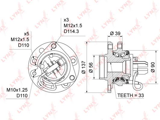 

Ступица LYNXAUTO wh1314