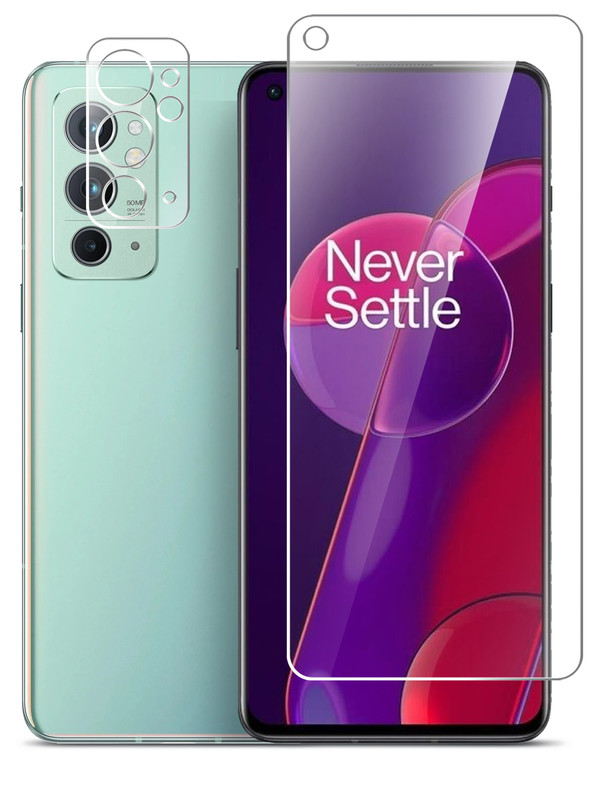 

Защитное стекло для OnePlus 9RT на экран и камеру гибридное прозрачное, OnePlus 9RT