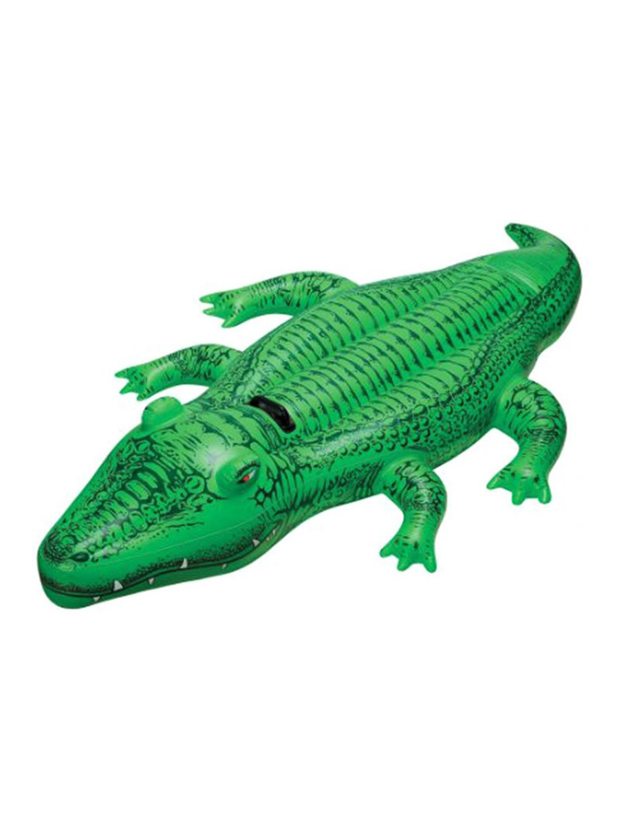 фото Матрас надувной для плавания крокодил зеленый 168х86см intex