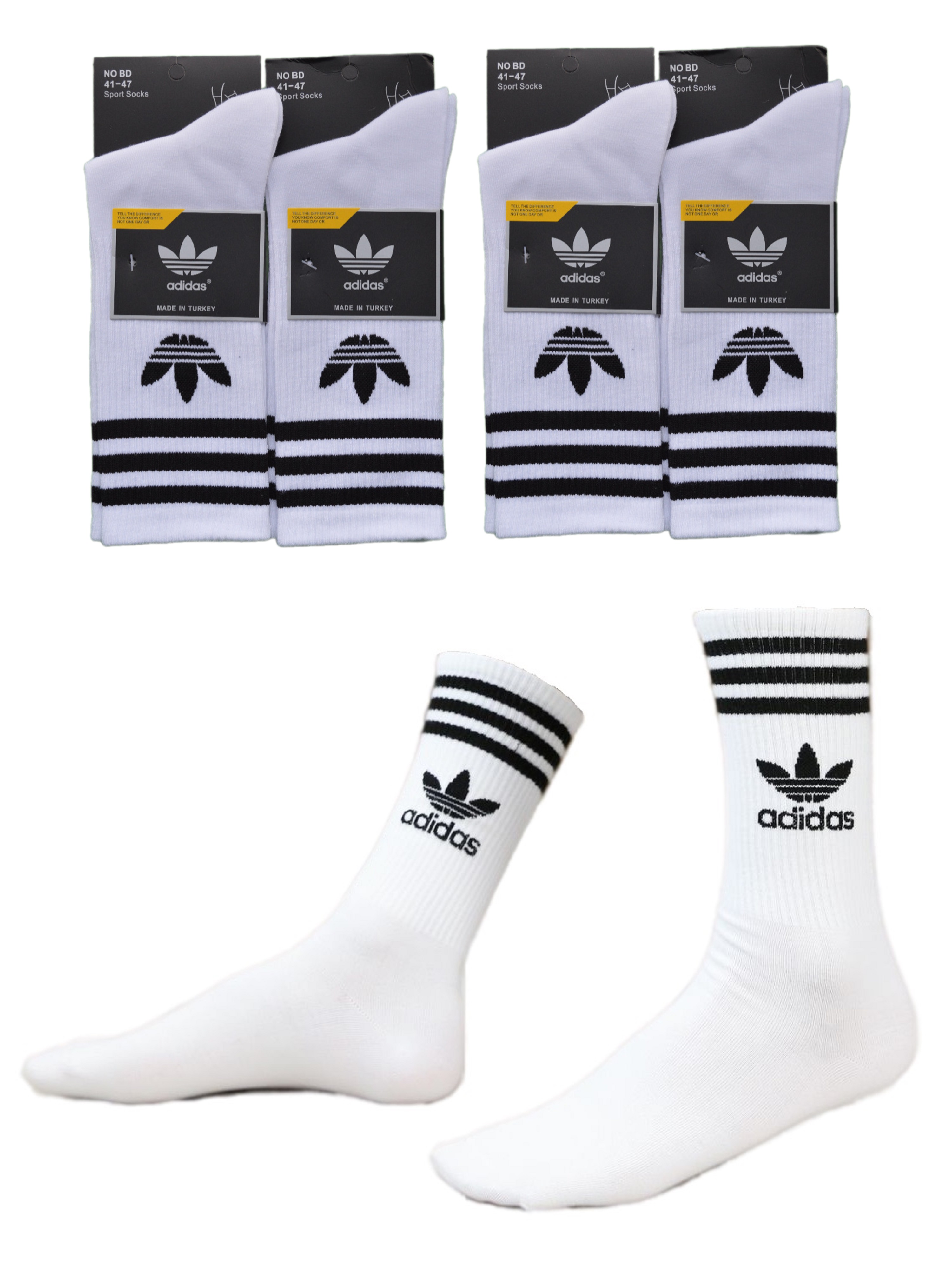 

Комплект носков унисекс Adidas ND-01-5 белых 41-47, 5 пар, Белый, ND-01-5