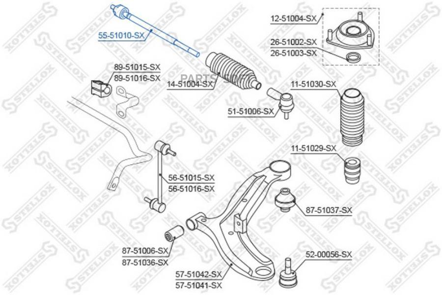 

STELLOX Тяга рулевая STELLOX 5551010sx