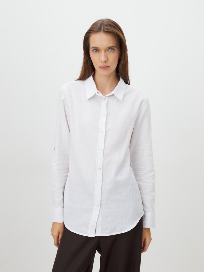 

Рубашка женская Maison David BLN923-1 белая XL, Белый, BLN923-1