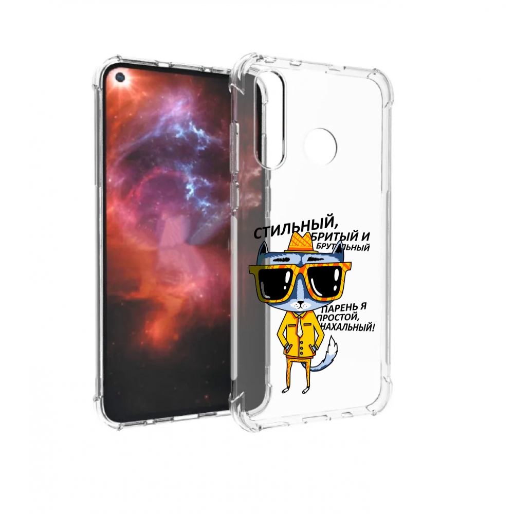 

Чехол бампер MyPads стильный кот для Huawei Nova 4 противоударный, Прозрачный, Tocco