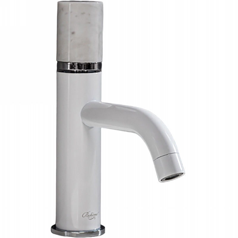 фото Смеситель для раковины boheme stick 121-w-mr-white белый