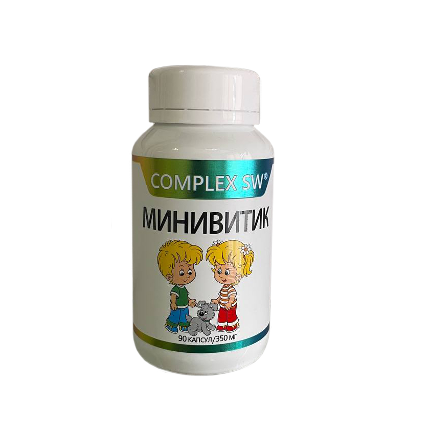 Витамины для детей с 3-х лет Минивитик, 90 капсул