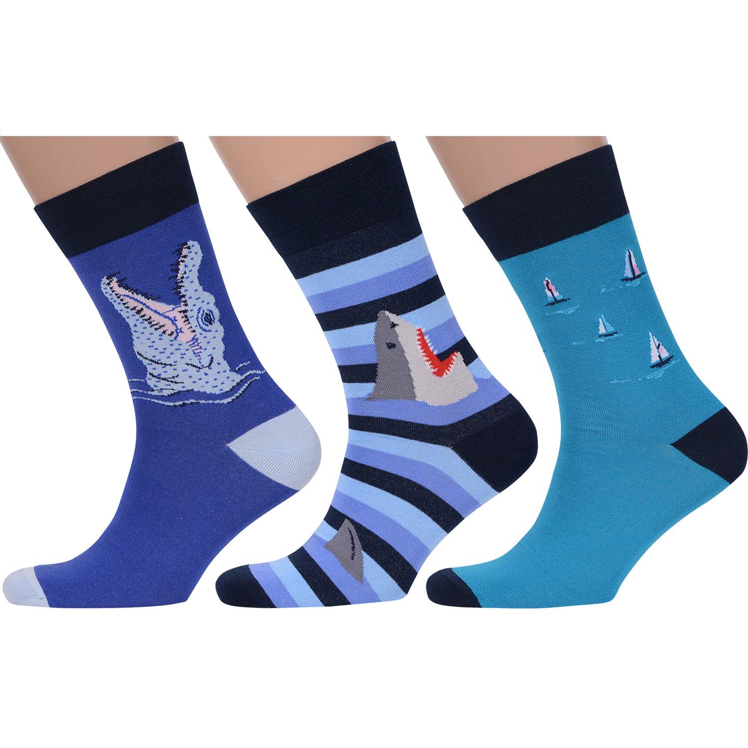 

Комплект носков мужских MoscowSocksClub msk3-М29 синих; голубых; серых 29, msk3-М29