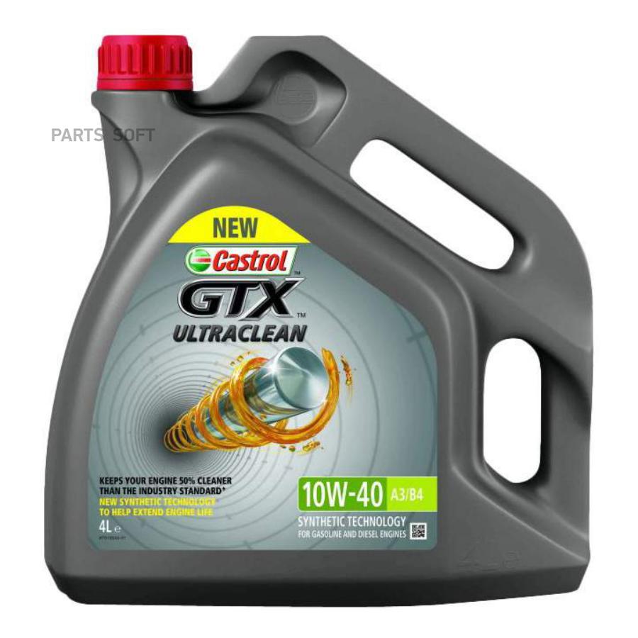 

Моторное масло Castrol GTX ULTRACLEAN A3B4 10W40 4л