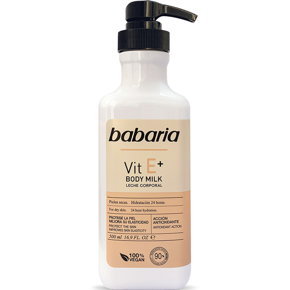 

Молочко для тела Babaria с Витамином Е+ Для сухой кожи 500 мл, Молочко для тела Babaria с Витамином Е+ 500мл
