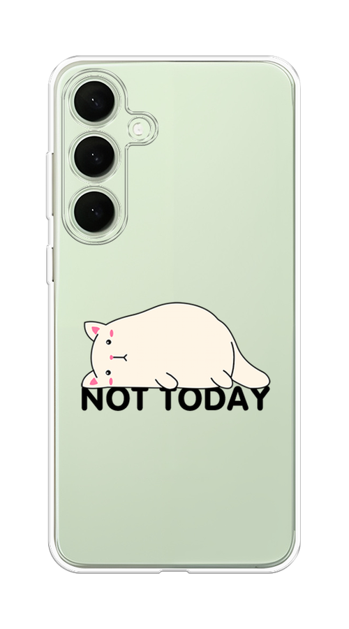 

Чехол на Samsung Galaxy S25 Plus Cat not today, Белый;розовый;черный, 2110450-1