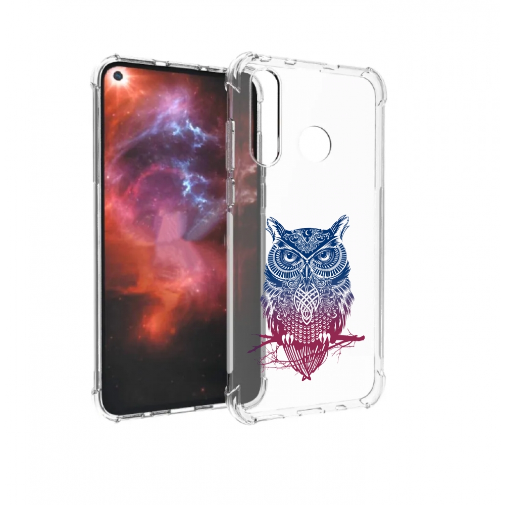 

Чехол бампер MyPads хиппи сова для Huawei Nova 4 противоударный, Прозрачный, Tocco