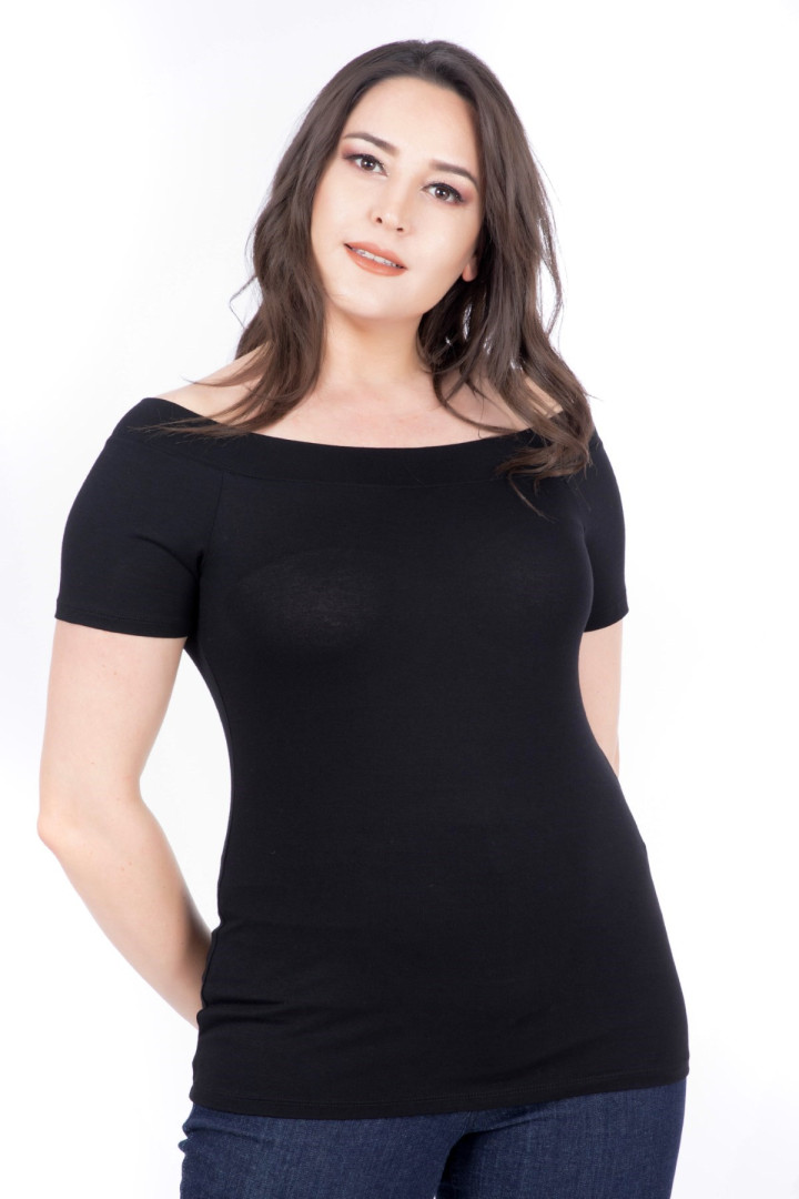 

Футболка женская My Line Moda 553 черная M, Черный, 553