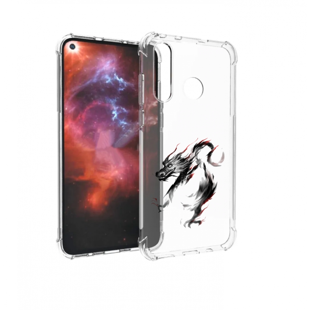 

Чехол бампер MyPads черный дракон для Huawei Nova 4 противоударный, Прозрачный, Tocco
