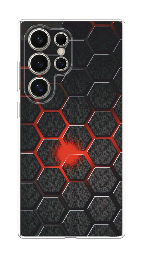 

Чехол на Samsung Galaxy S25 Ultra Соты красные, Красный;черный;серый, 2110550-1