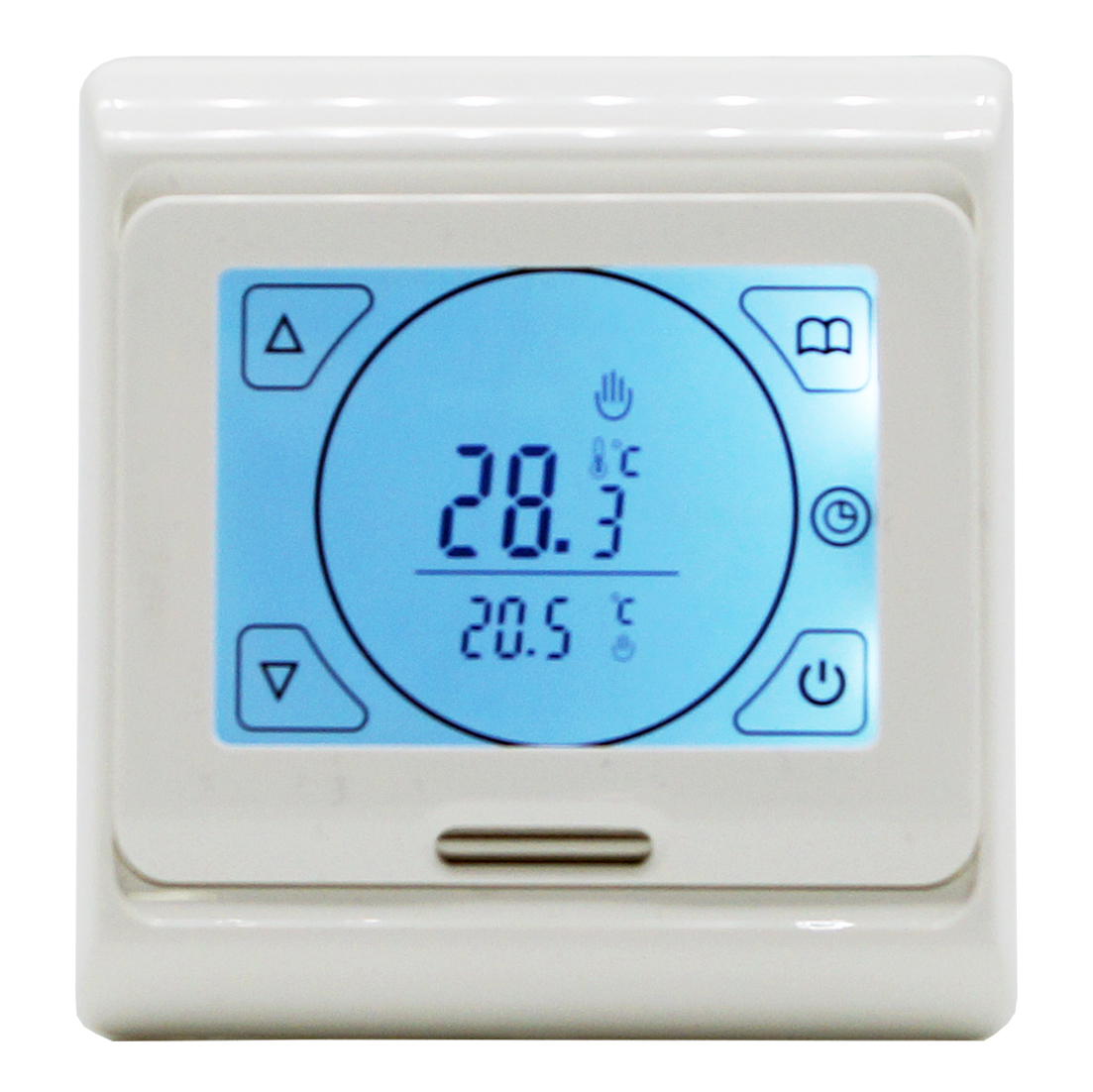 Терморегулятор Menred E91 белый, электронный программируемый программируемый электронный термостат salus controls