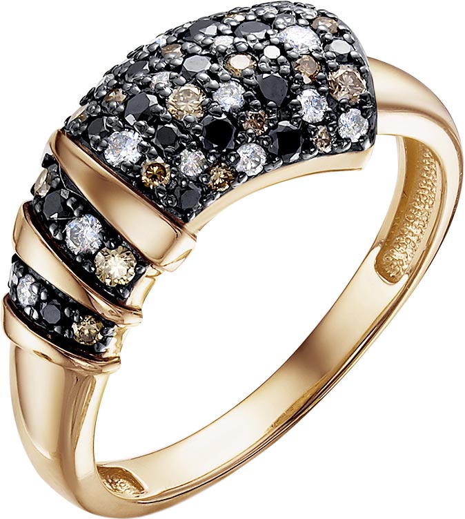 Кольцо из красного золота с бриллиантом р. 17,5 Vesna jewelry 11145-156-178-00