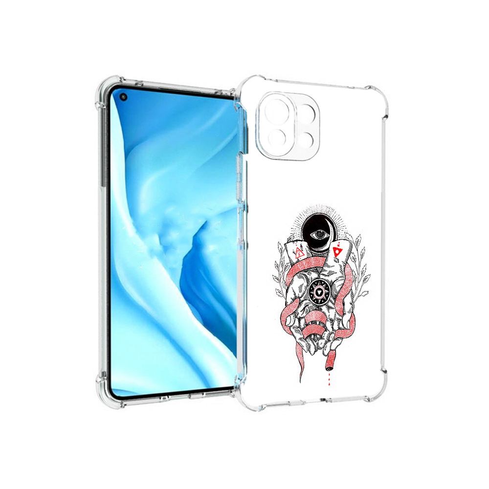 

Чехол MyPads Tocco для Xiaomi Mi 11 Lite абстрация связанные руки (PT159462.256.213), Прозрачный, Tocco