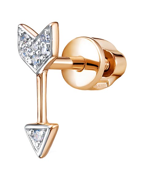 

Моносерьга из красного золота с бриллиантом Vesna jewelry 42192-151-01-01, 42192-151-01-01