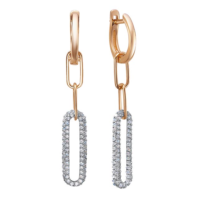 

Серьги из красного золота с фианитом Delta 1203801SH-d, 1203801SH-d