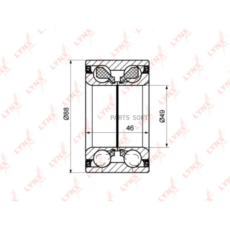 

Подшипник ступицы задн.(46x49x88) MERCEDES E200T-55T(S210) 97-02 / E430-55(W210) 97-02