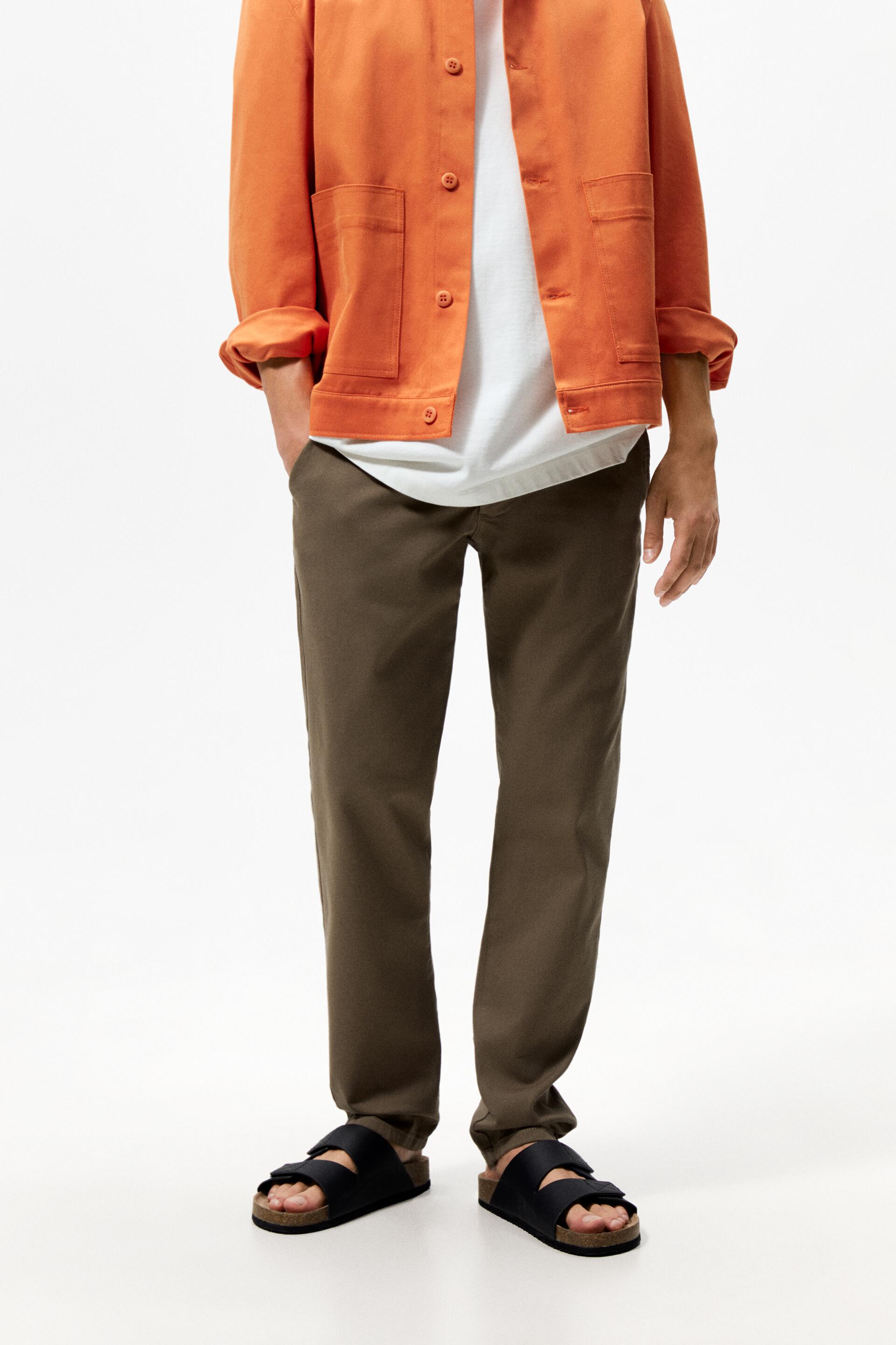 

Брюки мужские ZARA 09252301 коричневые 36 (доставка из-за рубежа), 09252301