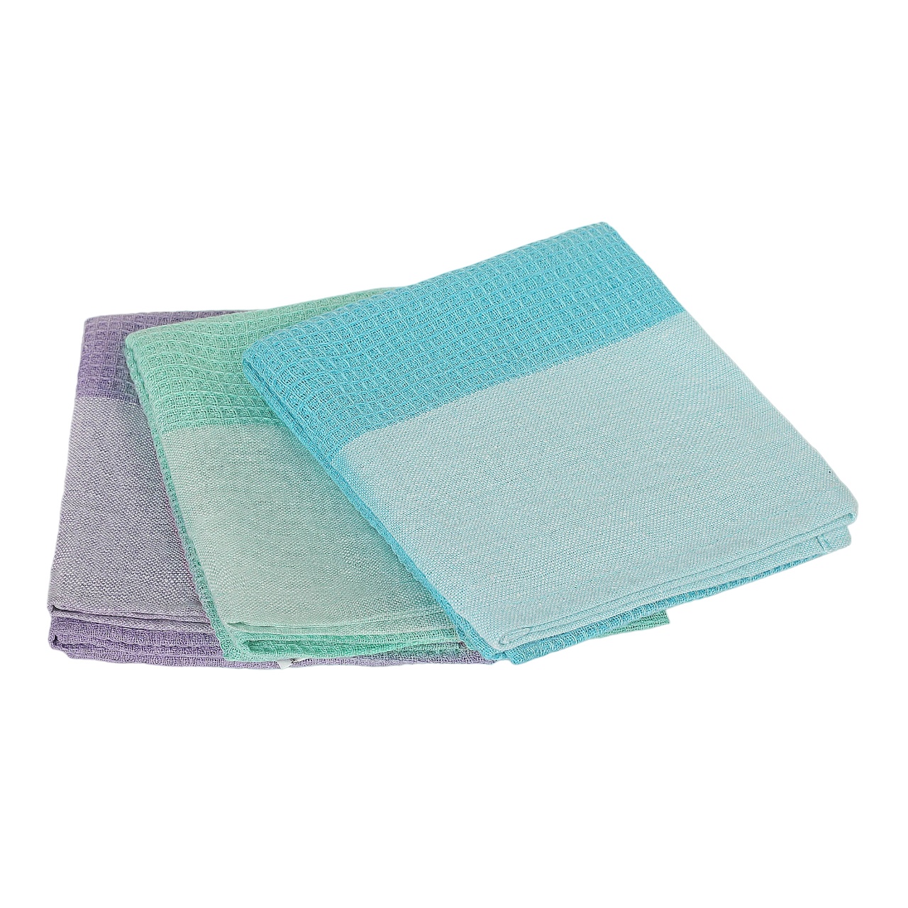 Набор кухонных салфеток Homelines textiles 45 x 65 см хлопок фиолетово-голубой 3 шт