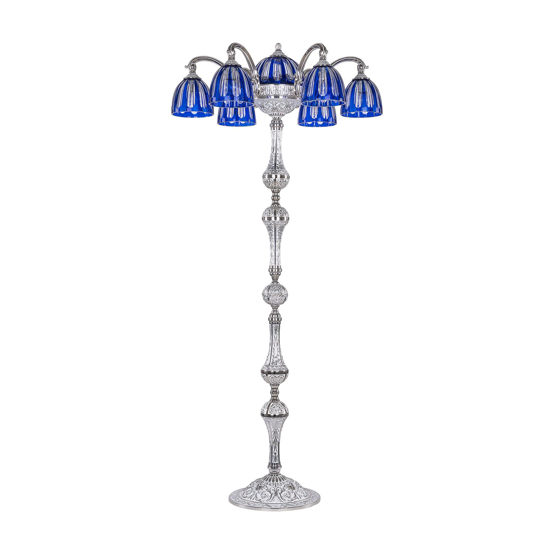 фото Торшер 72009tp/6/175 nw p1 d clear-blue/h-1h bohemia ivele crystal