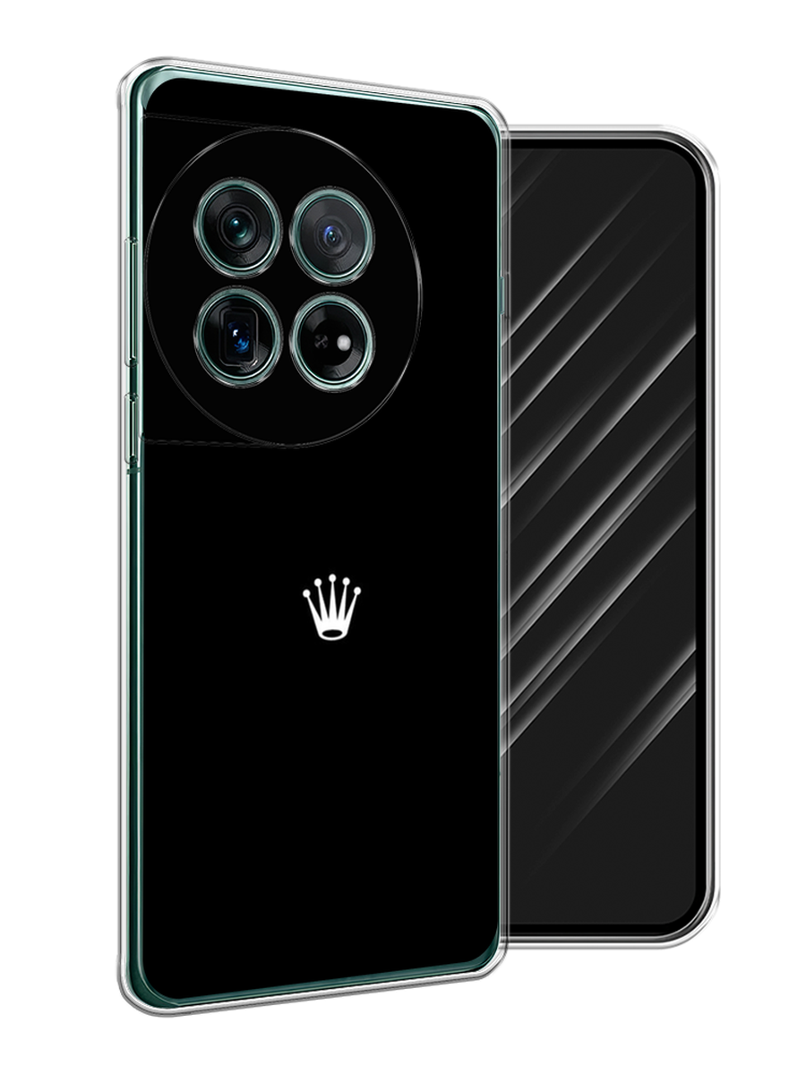

Чехол Awog на OnePlus 12 "Белая корона на черном фоне", Черный, 154450-1